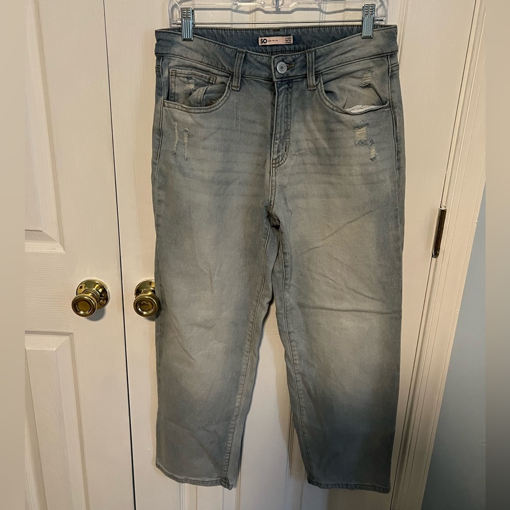 SO‎ Goods For Life Women's 11/30 High Rise Straight Blue Cotton Jean